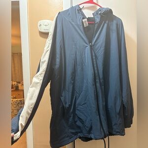 Mono B Navy and White Womens 3X Jacket